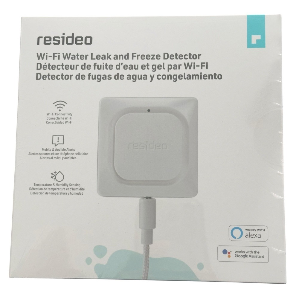 Honeywell Resideo Wi-Fi Water Leak & Freeze Detector RCHW3610WF1001 New Sealed
